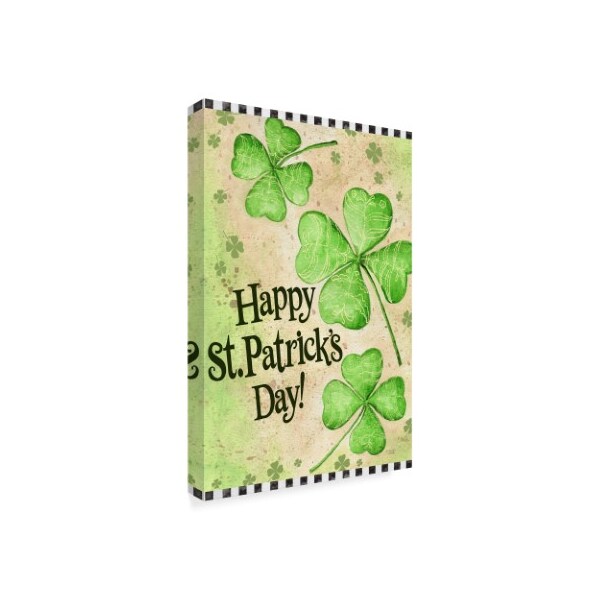 Melinda Hipsher 'St. Patricks Day Clover' Canvas Art,30x47